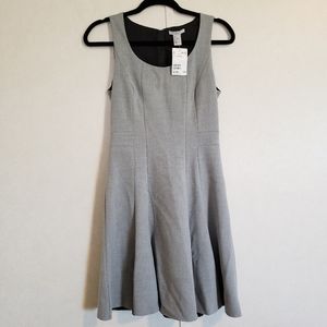 NWT H&M Gray Fit and Flare Skater Dress